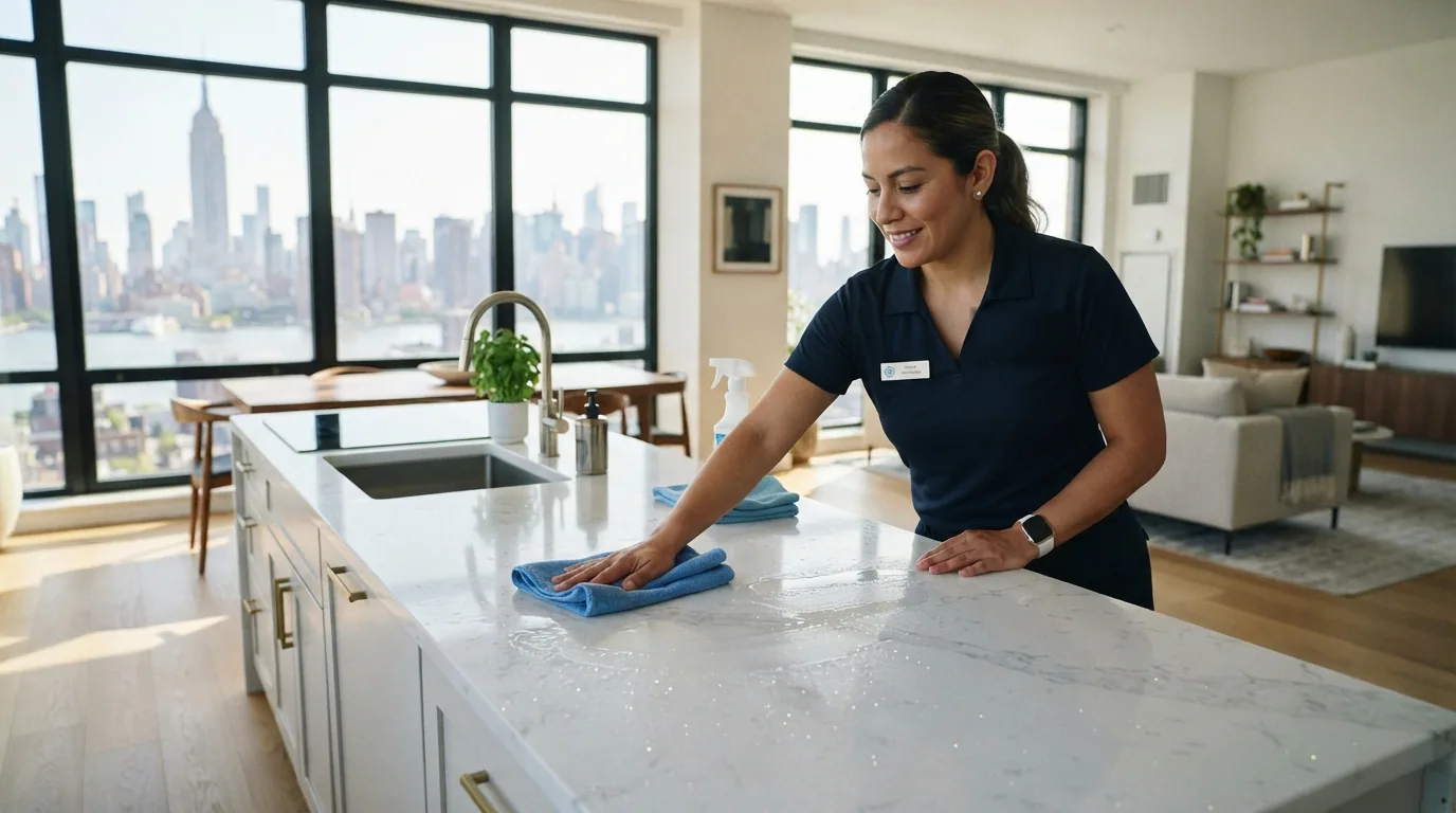 Bright Astoria apartment after a professional home cleaning
